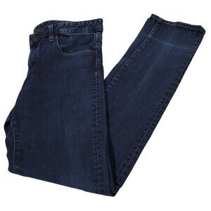 Uniqlo Jeans Womens Size 12 Skinny Tapered Low Rise Dark Wash Denim Pants